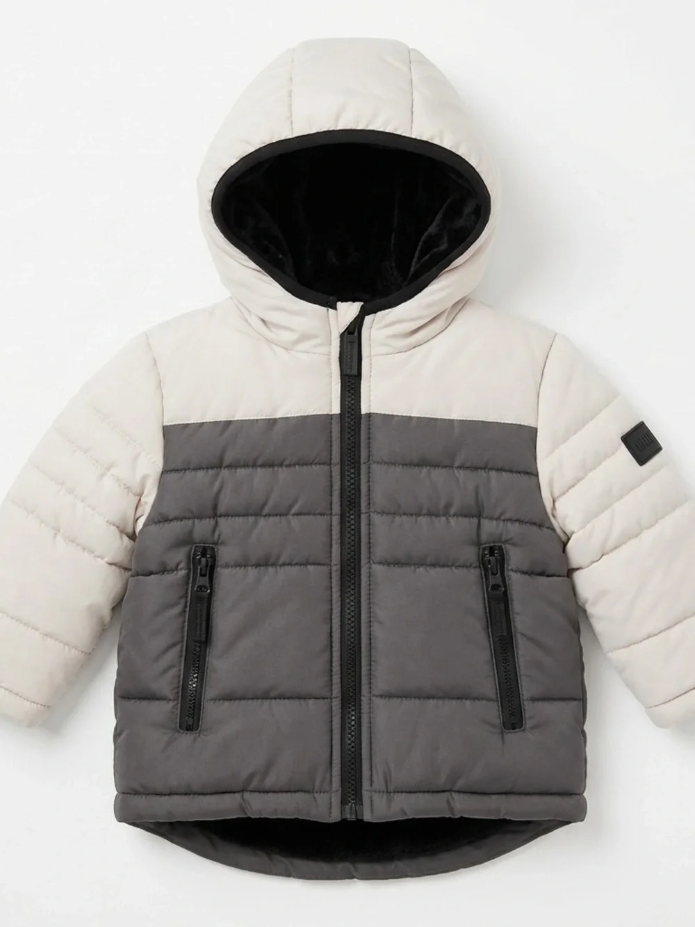 Hunter Two-Tone Toddler Hooded Puffer Jacket 12M